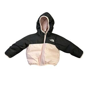 North face Infant Puffer- pink, reversible size 3-6months